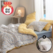 [베개솜증정/추석손님맞이] 마이크로 차렵이불+베개커버 세트 SS