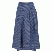 더아이잗 패널 벨티드 체크 스커트 IL8P0SK51