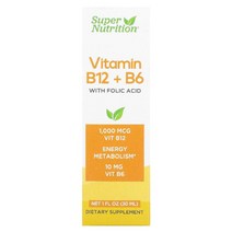 슈퍼 뉴트리션 비타민B12 B6 엽산 함유 30m Super Nutritio, 기본