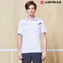 [에어워크] 남성 카라 반팔 티셔츠 9035 화이트 단체복
