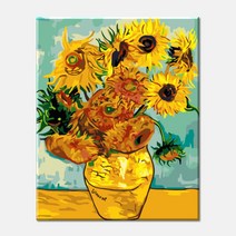 (국내배송/당일출발) 모모픽스페인팅 고흐 해바라기 꽃그림 40x50cm DIY명화그리기 페인팅 반고흐 빈센트