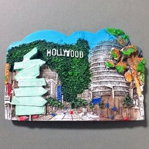 맛있는굿즈 호주 미국 하와이 뉴욕 괌 사이판 뉴질랜드 냉장고자석 마그넷 마그네틱 기념품, C미국64.할리우드