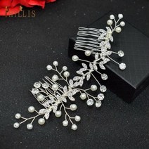 A37 라인 보석 크리스탈 신부 헤어 액세서리 웨딩 빗 다이아몬드 머리 장식 여성 헤어핀 파티 쥬얼리