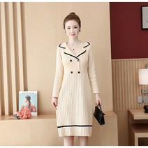 SAMARA 간절기 카라넥 니트 원피스 LAW0551