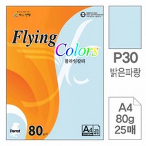 BRQ129334삼원 플라잉칼라P30.밝은파랑색/A4/80g/25매