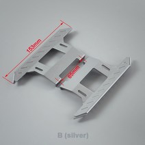 사이드스텝 전동 도어알루미늄 합금 사이드 페달 플레이트 거친 갑옷 금속 슬라이더 1/10 RC 크롤러 축 S, 03 B silver