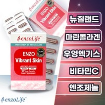 엔조라이프 뉴질랜드 먹는 피쉬 콜라겐 우엉 엑기스 추출물 비타민C 아연 엔조제놀 식물성 60캡슐 약2개월분, 1. 1박스(60캡슐)