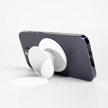 애드온 맥세이프 핸드폰 거울 탈부착 거치대 미러그립톡 스마트톡 팝소켓, 화이트 AA378, 1개