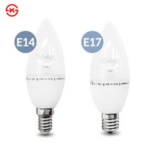 동성 LED 촛대구 미니전구 5W E14 E17, 11201.주광색(흰색빛), 동성 촛대구 5W E14