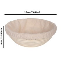 타원형 반죽 Banneton Brotform 등나무 빵 교정 바구니 라탄 고리 버들 발효 사워 도우 바구니 천 커버 포, 09 size 18x9cm
