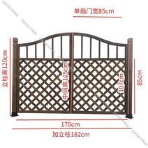 원목 목재 나무 방부목 단독주택 전원주택 마당 정원 주차장 메쉬 휀스 펜스 울타리 대문, C 170cm 격자문