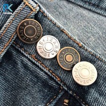 DM PKFARM 1+1 매직 허리조절 청바지 단추 요술, 심플블루