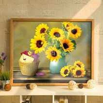 리앤킴 5D DIY 보석 십자수 해보라기50*40cm MA2281