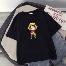 원피스 루피 캐릭터 반팔 프린트 티셔츠 남여공용 최신상 여름 시원한 운동복 촉감왕 런닝 옷