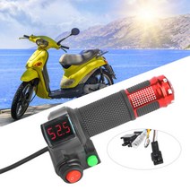 전기 자전거 부품 12V-99V 스쿠터 속도 스로틀 핸들 바 그립 LCD 디스플레이 수동 스위치 전자 트위스트 가속기