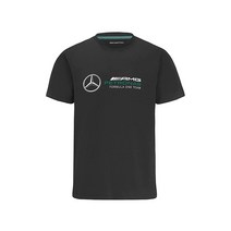 Mercedes AMG Petronas 포뮬러 원 팀 - 공식 포뮬러 1 상품 - 라지 로고 티셔츠 회색., X-Large, Black