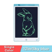 액정타블렛 웹툰그리기 그림그리는 패드 타블렛 8.5 lcd 쓰기 드로잉 보드 페인팅 매직 블랙 보드 디지털 노트북 교육 gif, 12인치 블루 싱글