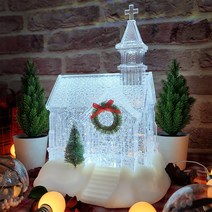 크리스탈 오르골 교회 스노우볼 크리스마스 선물 워터볼 조카 선물, 크리스탈 철치, 크리스탈 철치, 추가없음