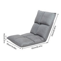 폴더블 레이지 라운지 소파 다다미 조절 라운지 의자 바닥 발코니 베이 윈도우 레저 긴 소파 침대 등받이 의자, 8 그리드 클래식 그레이