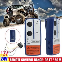 24G 12V 24V 30M 디지털 무선 윈치 윈치 크레인 지프 SUV 98ft 용 원격 제어 복구 키트