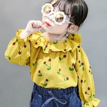 보니또 퍼프소매 유아 블라우스