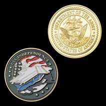 USS 독립 항공 모함 도전 동전 미국 해군 금 도금 기념품 및 선물 가정 장식 기념, [01] US navy