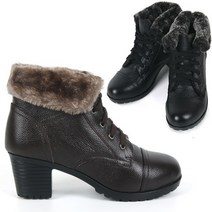 털부츠 6141 6127 힐 방한 털신발 천연가죽 여성 워커