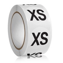 미미쇼핑 사이즈표시 옷스티커 의류 가게 XS 롤 500개입