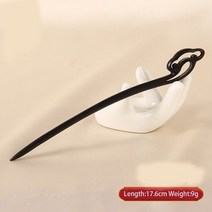 헤어핀헤어 클립 천연 블랙 샌들 우드 헤어핀 여자 스틱 젓가락 모양의 레트로 핀 쥬얼리 액세서리