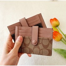 엘비 여자 소가죽 카드지깁 미니 반지갑 심플 명함지갑