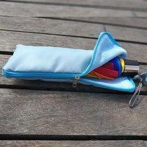 여행용파우치 커버 방수 우산주머니 가능 접이식 흡수 휴대 흡습 수납가방 2611003386, 업그레이드 롱 28cm 스카이블루