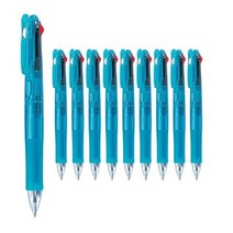 제브라 유성펜 클립온4색 B4A3 0.7mm, 라이트블루, 10개입