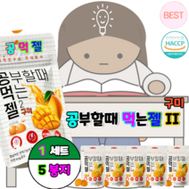 집중력연구소 공부집중 업무집중 시험집중이 필요할때 먹는 구미 2 공먹젤 [약 12알/봉지당], 1SET, 5봉