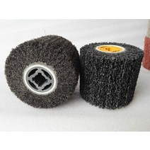 poly strip deburring abrasive wire drawing wheel brush head polishing grinding tool 버퍼 드럼 휠 for wood, 없음