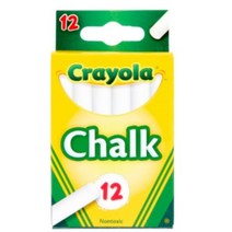 crayola 가루 날림 적은 프리미엄 흰색 분필(12p) 수업 학교분필 필즈상