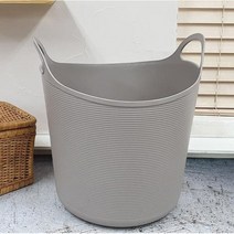 Du-28164 라인 빨래바구니 브라운 바스켓/세탁용품/빨래통/손잡이통/고무바스켓, 단일 수량