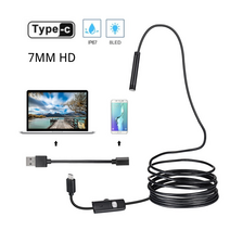 핸드폰 내시경 카메라 에바크리닝 통풍구 냄새 제거 배관 하수구 크리닝 산업용 7mm 8mm usb type-c 내시경 카메라 hd 자동차 수리 파이프 검사 내시경 1m 1.5m, 2m, 7mm 소프트 케이블 480p