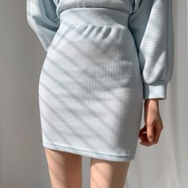 티데일리 여성용 허쉬 밴딩 H라인 미니 스커트