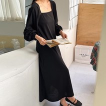 퍼니걸스6127 볼레로 가디건 나시 롱 원피스 세트룩 여성의류