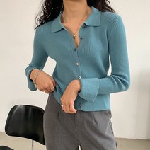 크롭 가디건 볼레로 숄 퍼 니트 집업 여성 cr세련된 버튼 트 용핏 스웨터턴다운 칼라솔리드 점가을 겨울