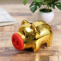 고기 곱창집 개업 선물 골드 돼지 저금통 동전 저축습관 지폐 용돈 기념품 모으기 인테리어 사은품 소품