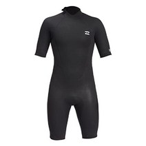 빌라봉 서핑 슈트 웻슈트 남성용 2/2mm 백 지퍼 쇼티 잠수복 블랙