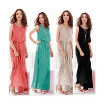 [핫바] 실루엣 쉬폰 롱원피스 JE-2677 P3187