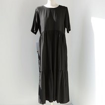 하이데일리 반팔 30대 루즈핏 긴 로맨틱 초컷 캉캉 롱원피스