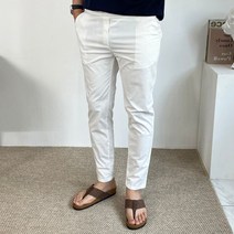 [M~5XL] 구스마켓 남자 여름 린넨 워싱 밴딩 팬츠 [8컬러]