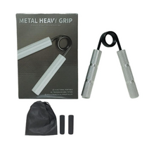 다퍼남 전문 선수용 헤비그립 악력기 heavy grip-01 실버, 실버 250LB + 스펀지 1세트 + 보관 파우치