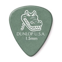 Jim Dunlop 게이터 그립 20mm 블랙 기타 피크 (417P20), 12 Pack, 1.5mm Green