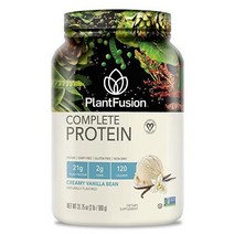PlantFusion Complete Vegan Protein Powder - Plant Based Protein Powder With BCAAs Digestive Enzymes, Vanilla, 30 Servings (Pack of 1)
