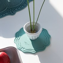 VBC까사 실리콘 티코스터(라운드) 바로크 6color, 그레이