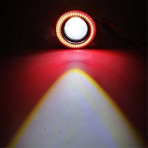 자동차 후진등 전조등 2Pcs 12V 유니버설 COB LED DRL 운전 조명 화이트 블루 핑크 옐로우 그린 레드 엔젤, 03 3.5inch (89mm), 04 Red Ring